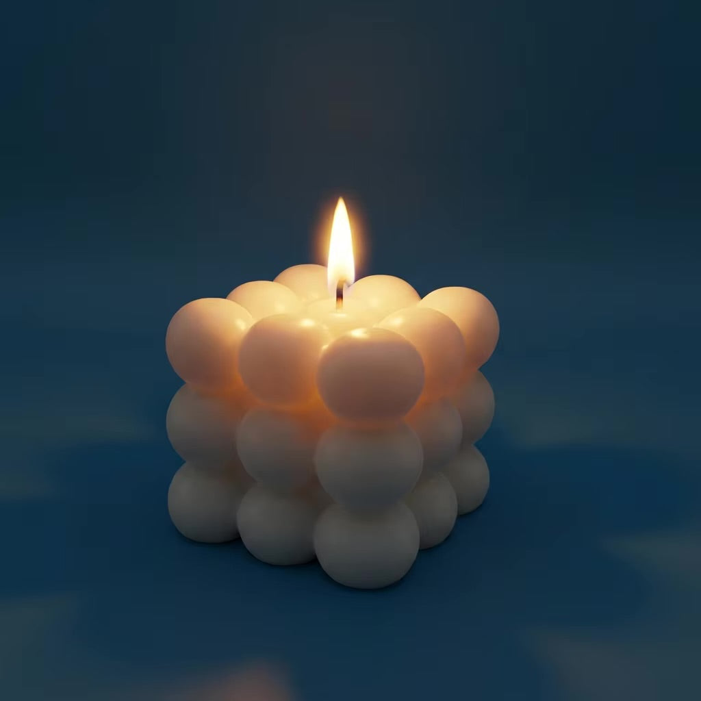 Rounded Cube Candle