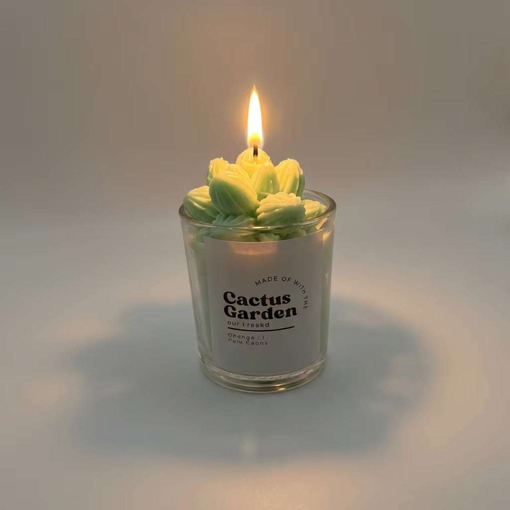 Cactus Garden Mini Container Candle