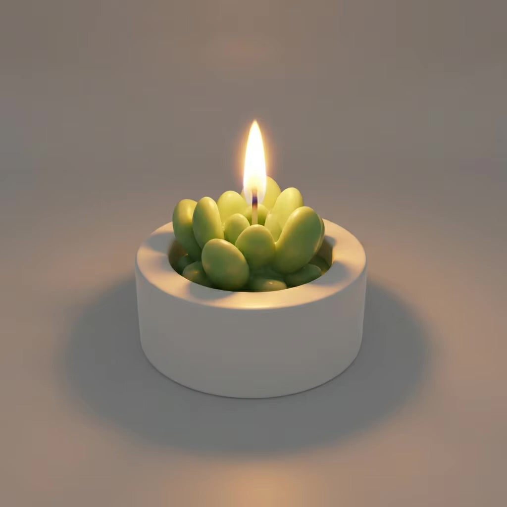 Lil’ Succulent Tea-light Candle