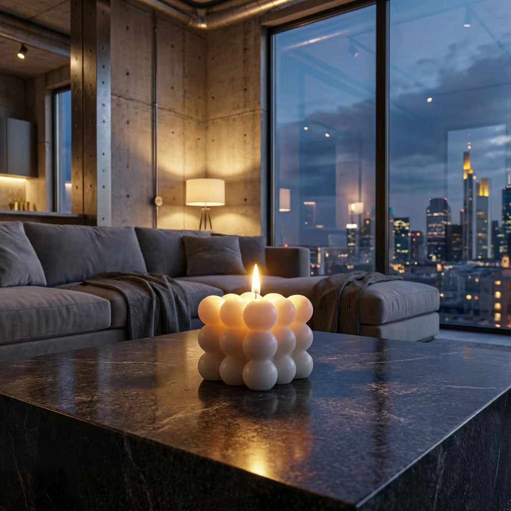 Rounded Cube Candle